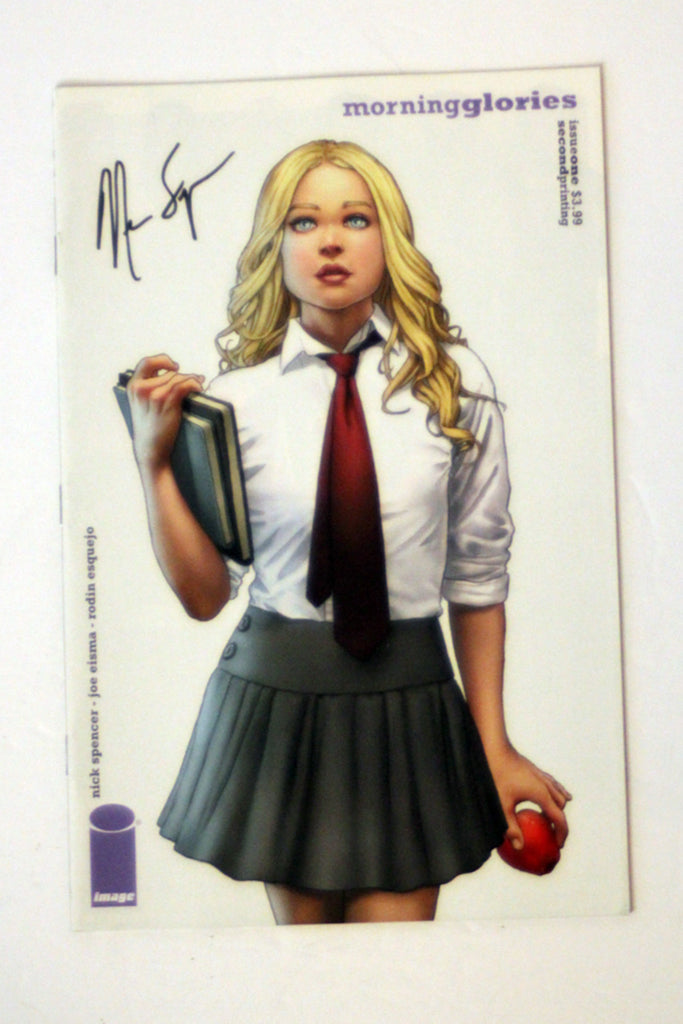 Morning Glories #1 second printing apparently signed by Nick Spencer