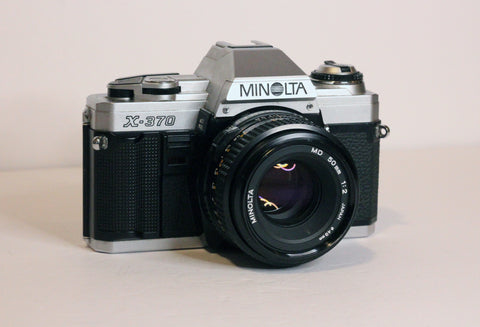 Minolta X-370 35mm camera with Minolta MD 50mm f2 lens - film tested!